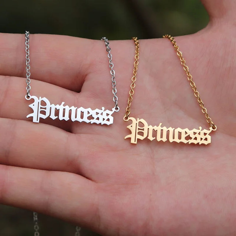 12 Zodiac Letters Pendant Necklace Old English Scorpio Aries Taurus Gemini Cancer Leo Choker Horoscope Signs Necklace Friendship
