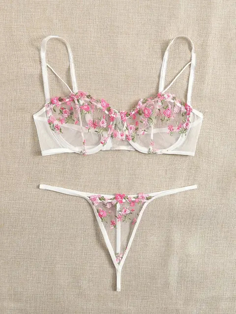 2 Pieces Short Skin Care Kits Breves Exotic Sets Lingerie Women'S Underwear Sexy Erotic Underwire Bra Brief Set Women 2023