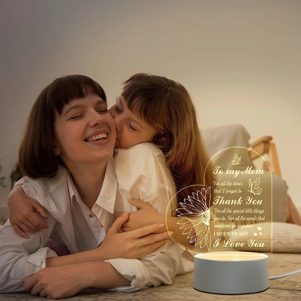 1Pc 3D Night Light, Mom Gifts from Daughter Son, for Women Mommy Mother'S Day Birthday Gift'S Present