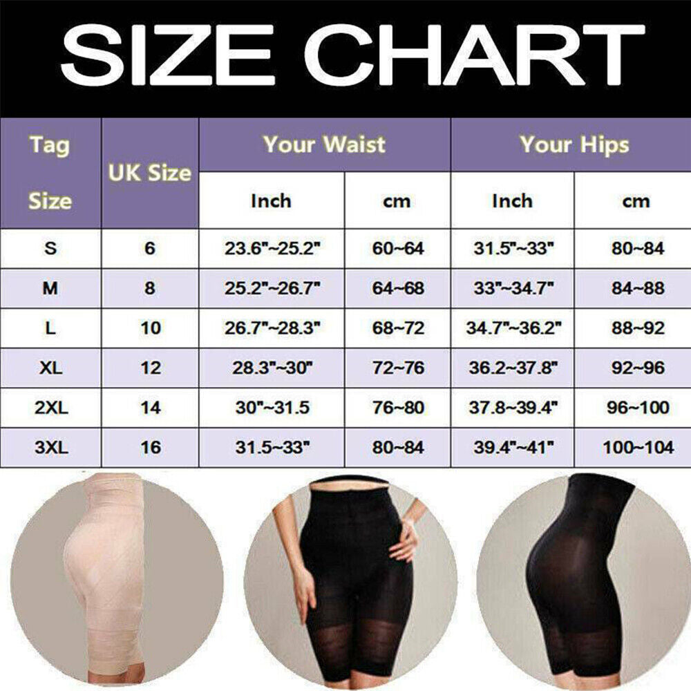 US Women High-Waist Trainer Shaper Tummy Control Body Panties Shapewear Slimming