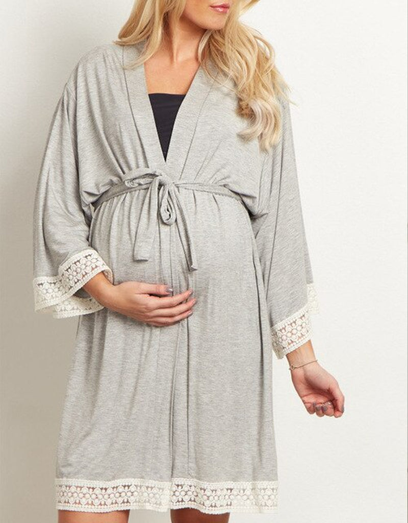 2021 New Lace Maternity Pajamas Pregnant Women Lounge Breastfeeding Pajamas Maternity Robe Maternity Nightgown Nursing Pajamas