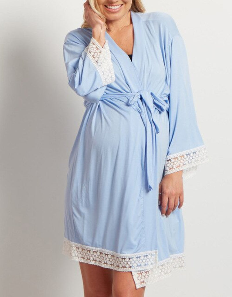 2021 New Lace Maternity Pajamas Pregnant Women Lounge Breastfeeding Pajamas Maternity Robe Maternity Nightgown Nursing Pajamas